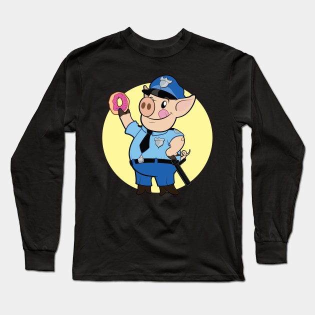 Police Pig Long Sleeve T-Shirt by Howchie